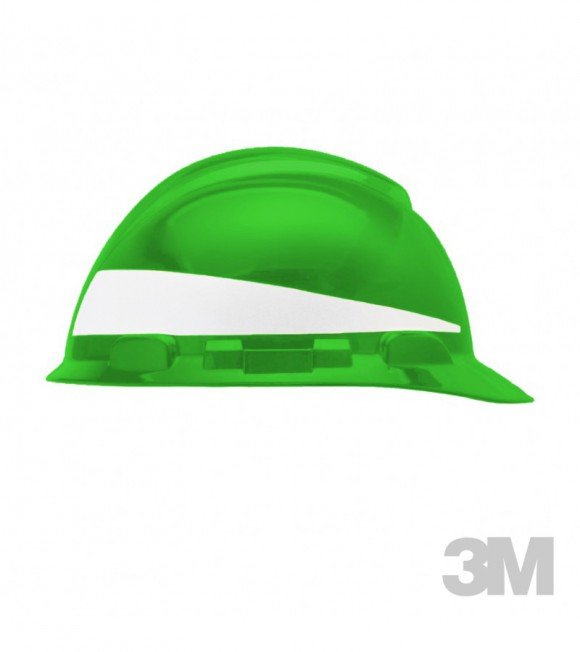 CASCO 3M VERDE C/REFLECT.c/arnes 4p std.