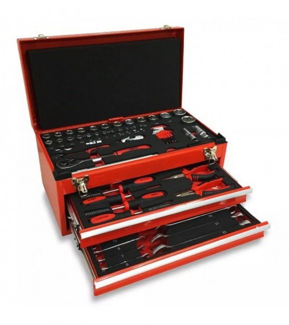 JUEGO HERRAMIENTAS UDOVO CAJA C/BANDEJAS 90 pzs